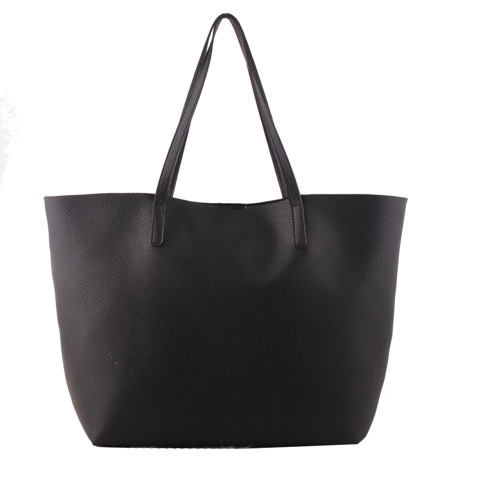 Fashion simple PU shopper shopping bag